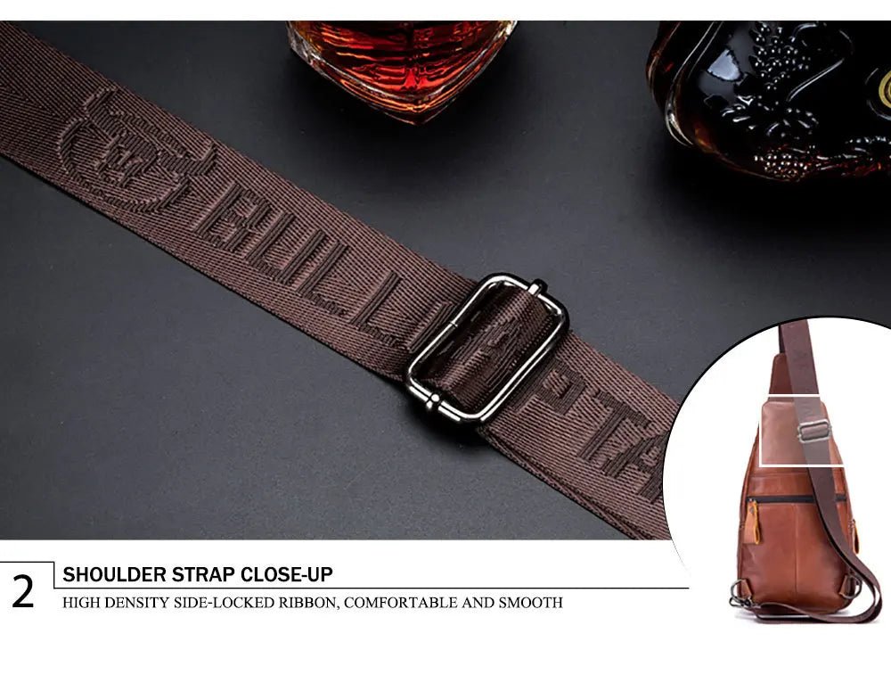 Genuine Leather Crossbody USB Bag - More than a backpack
