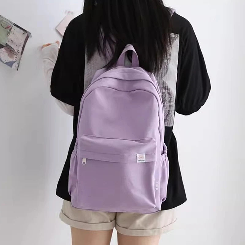 FlexPack Solid Color School Backpack