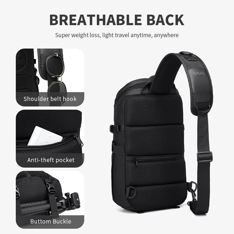 Waterproof Anti-Theft Sling Crossbody Bag