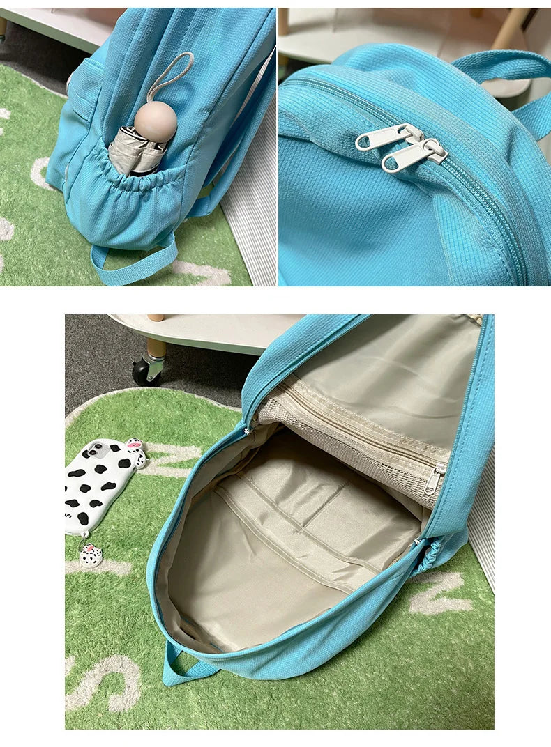 FlexPack Solid Color School Backpack