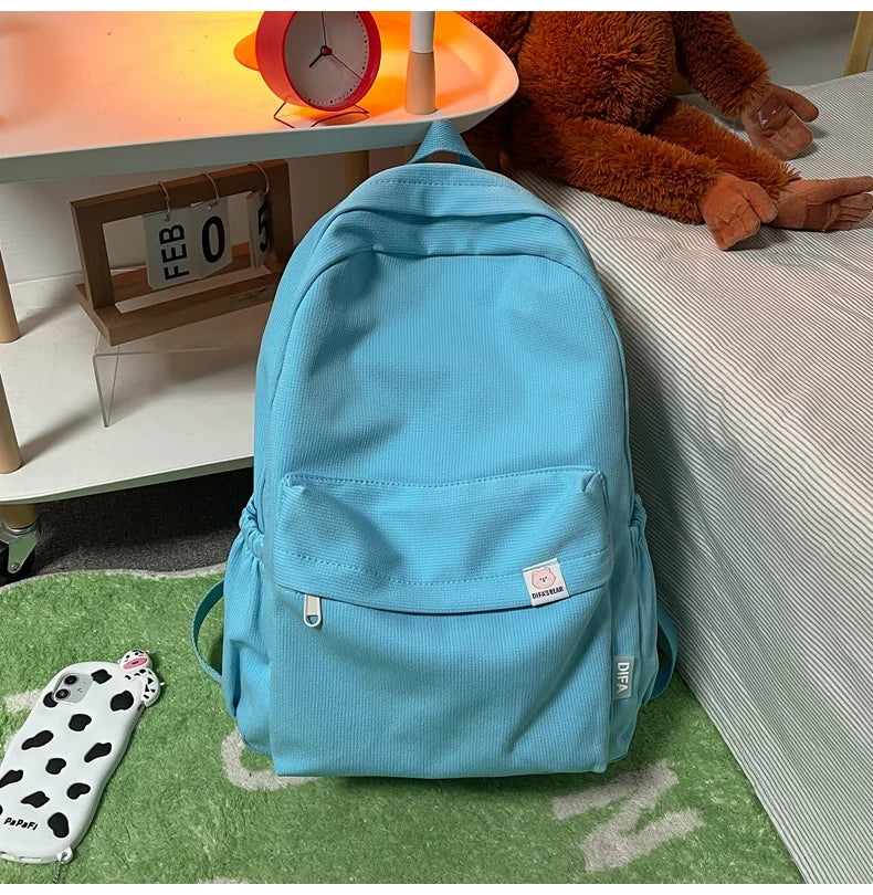 FlexPack Solid Color School Backpack