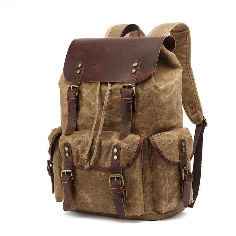 Genuine Leather & Canvas Vintage Backpack - More than a backpack