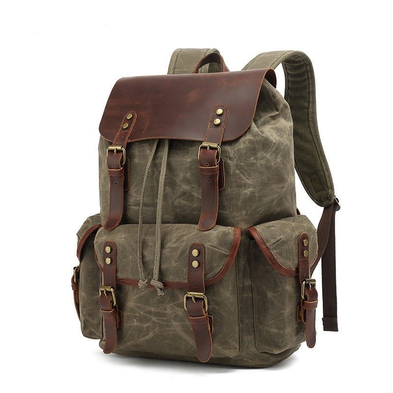 Genuine Leather & Canvas Vintage Backpack - More than a backpack